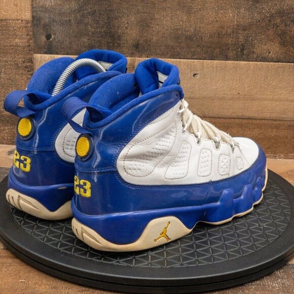 NIKE AIR JORDAN RETRO 9 KOBE LAKERS MENS ATHLETIC SHOES BASKETBALL HIGH SIZE 13 - Picture 8 of 9